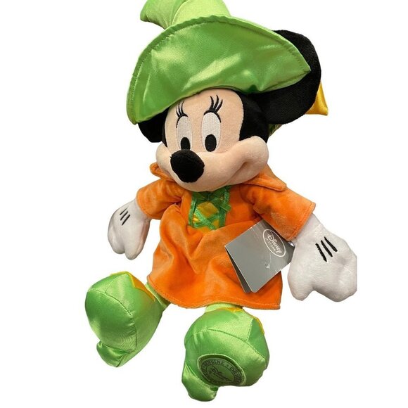 Disney Minnie Mouse Orange Green Little Witch NWT Plush - Picture 3 of 7